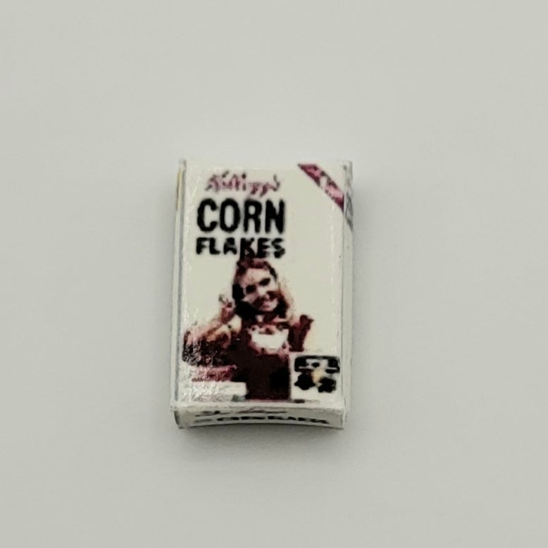 Corn Flakes Cereal Box - Paper - 1/24 Scale Dollhouse Miniature