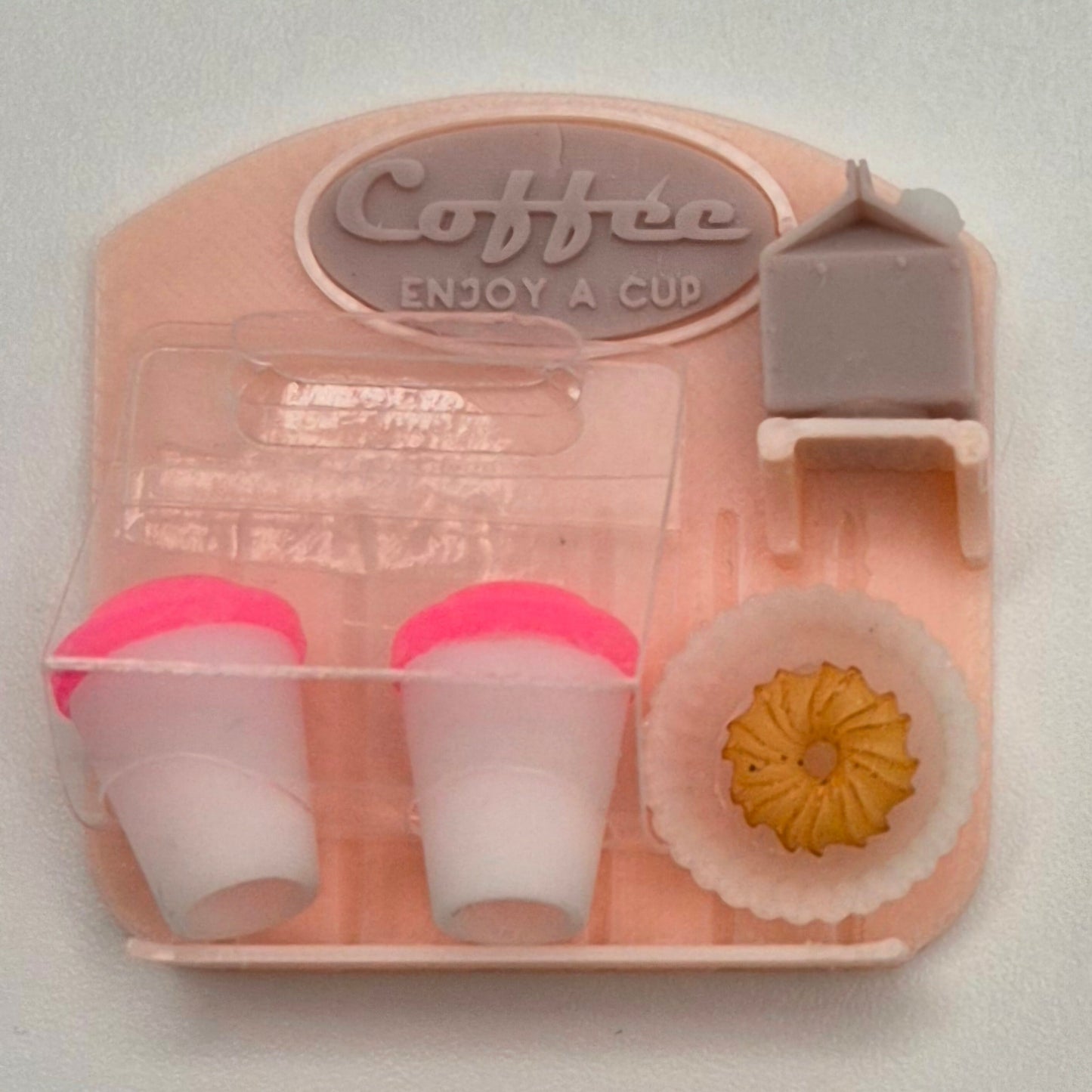 Coffee Cups with Sweet - 3D Printed Kit - Ivette Orellana - 1/12 Scale Dollhouse Miniature