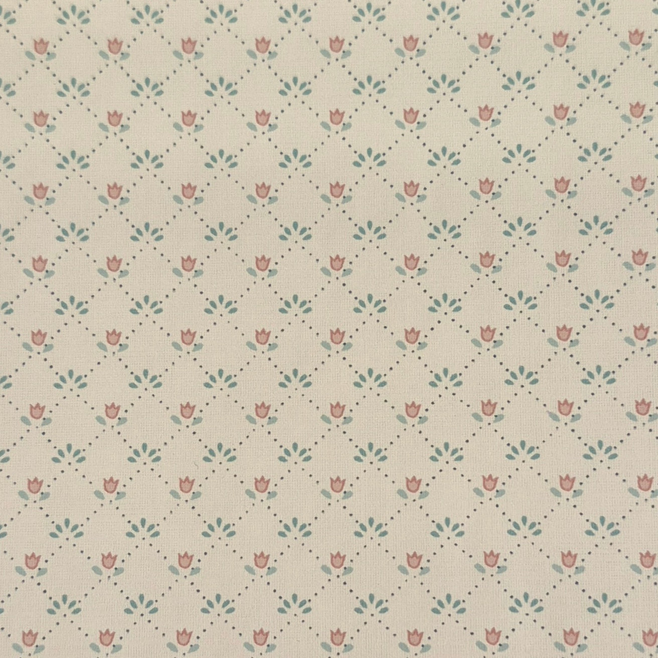 Pink Floral Diamond Lines - Wallpaper