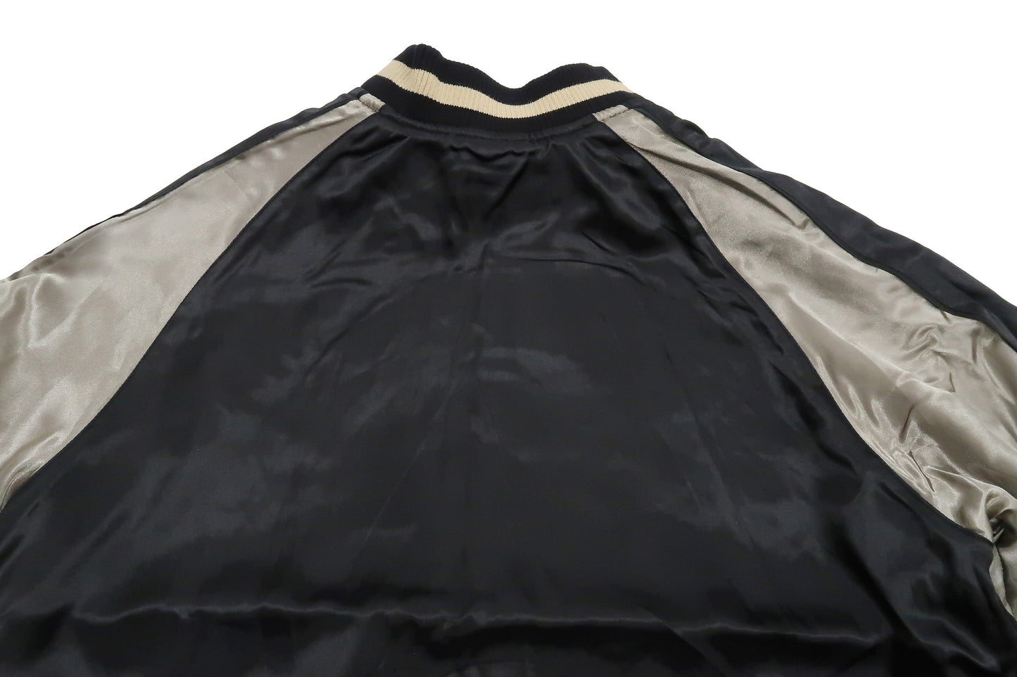 Japanesque Sukajan Men's Japanese Souvenir Jacket Fujin Embroidery 3RSJ-020 Black