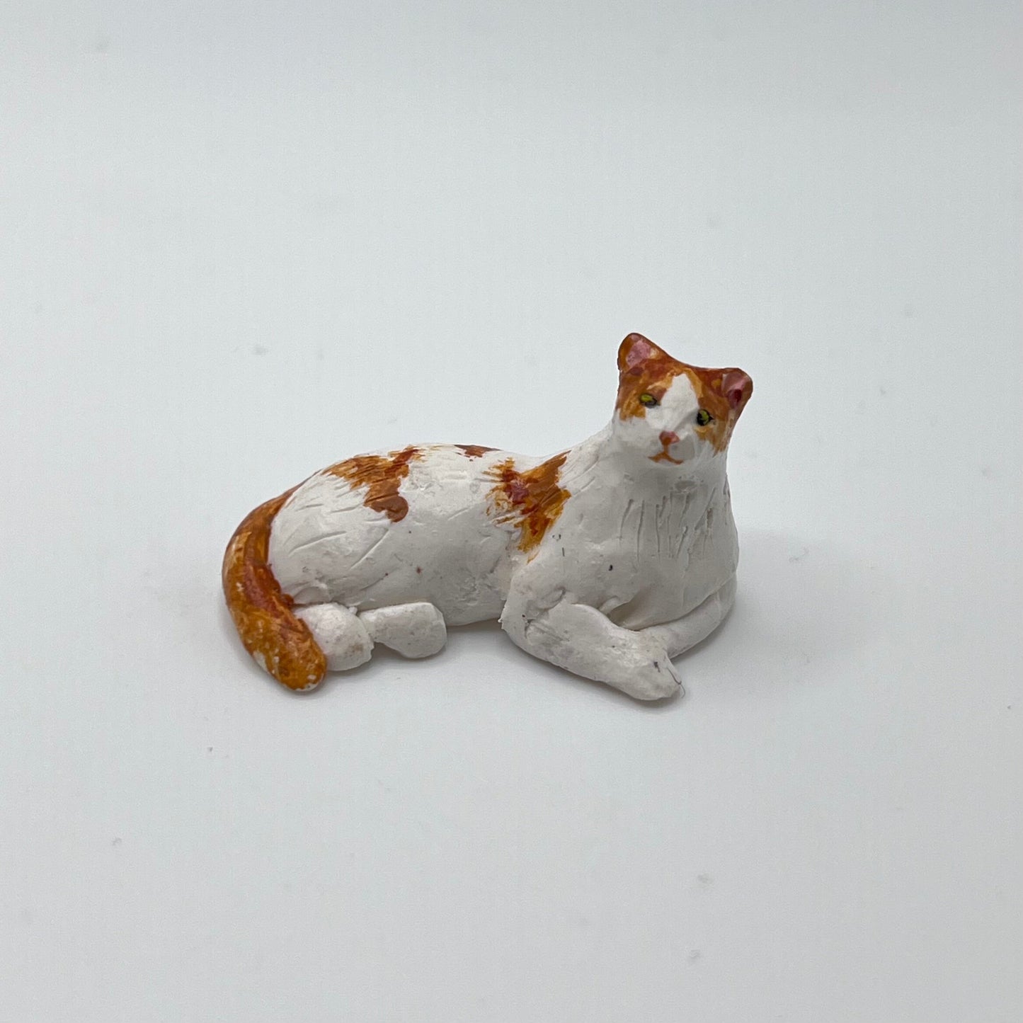 Orange and White Cat - 1/12 Scale Dollhouse Miniature