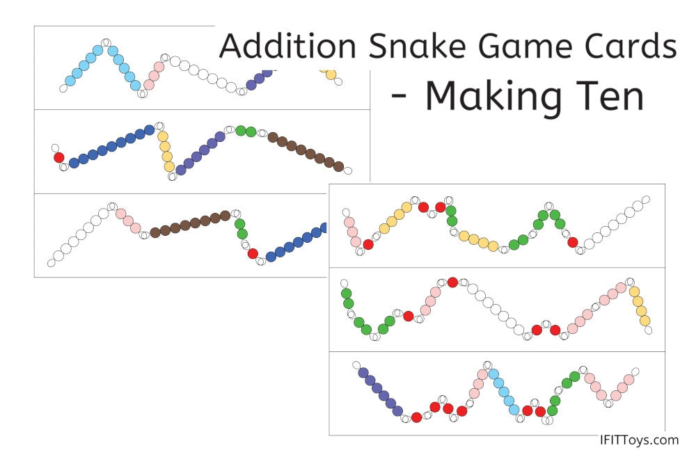 Addition Snake Game Cards - Making Ten (PDF)