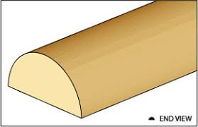 Basswood - Trim - 1/4" Half Round