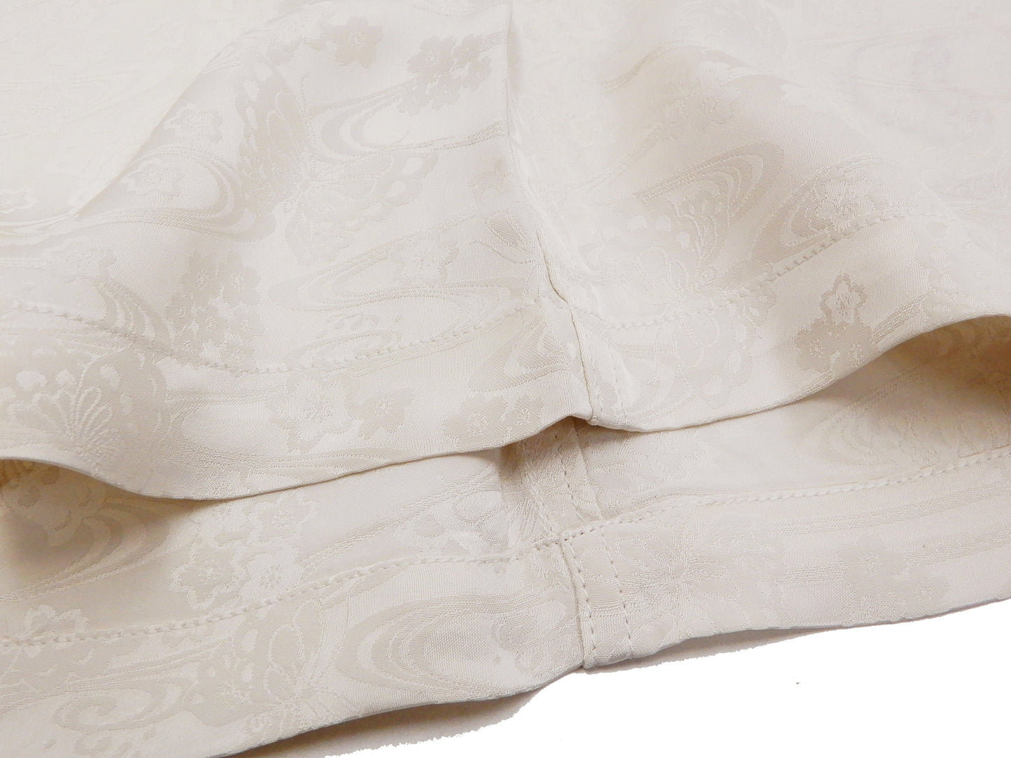 Hanatabi Gakudan Men's S/S Jacquard Shirt with Japanese Art Embroidery SS-002 Off-white