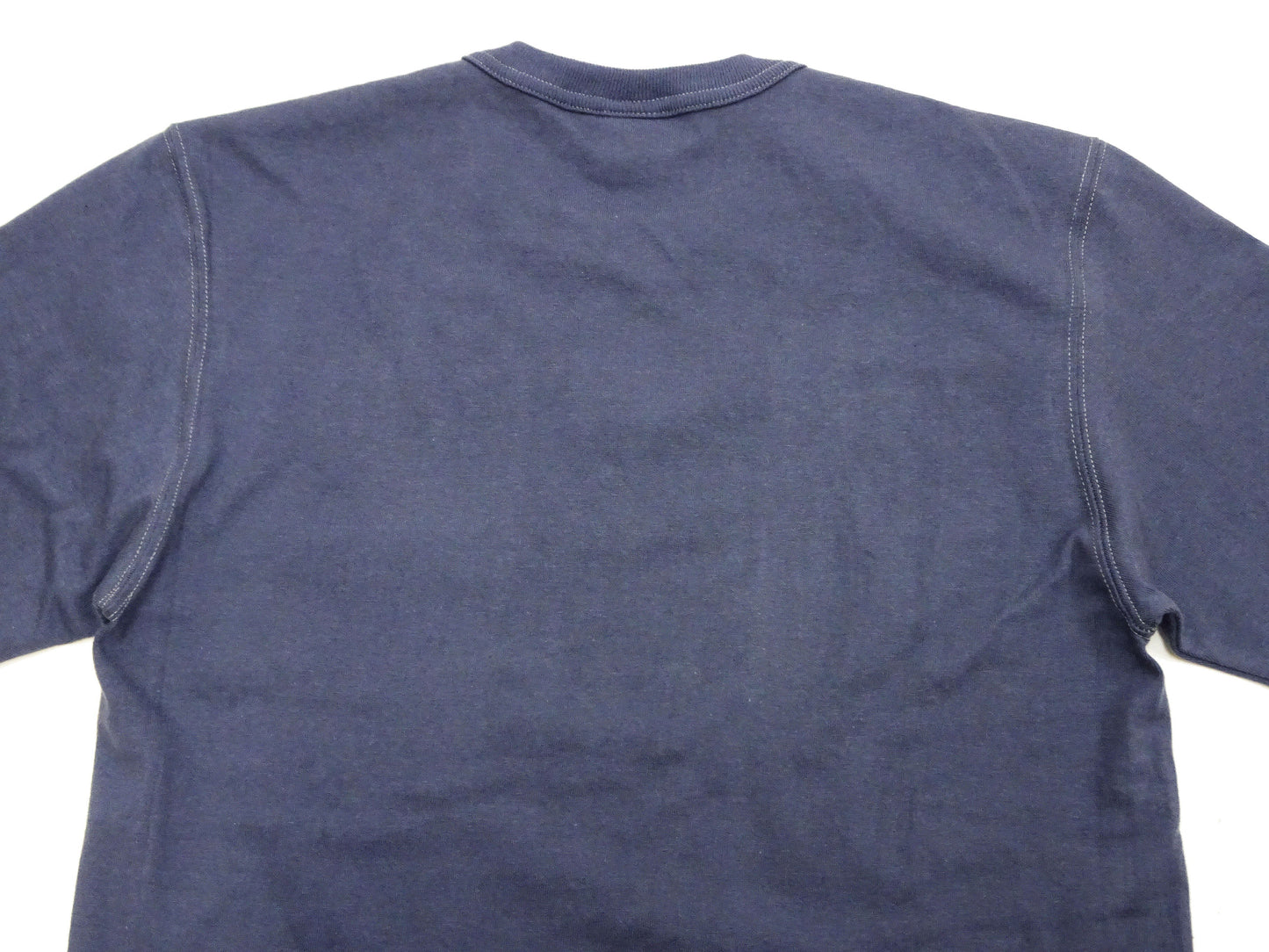 TOYS McCOY Steve McQueen Inspired Long Sleeve Pocket T-Shirt - Men's Solid Color Loopwheeled Tee - TMC2543 121 Faded Blue