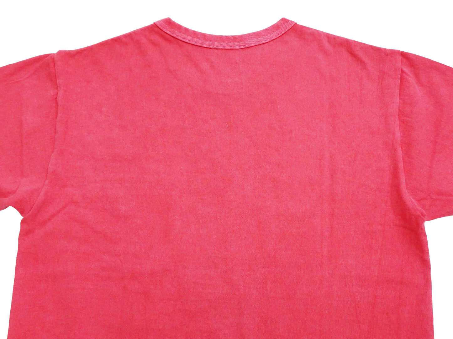 Whitesville Men's Short Sleeve Pigment-Dyed Pocket T-Shirt, Heavyweight Tubular Cotton Jersey Plain Tee, Made in Japan by Toyo Enterprises (WV79531 165 Faded Red)