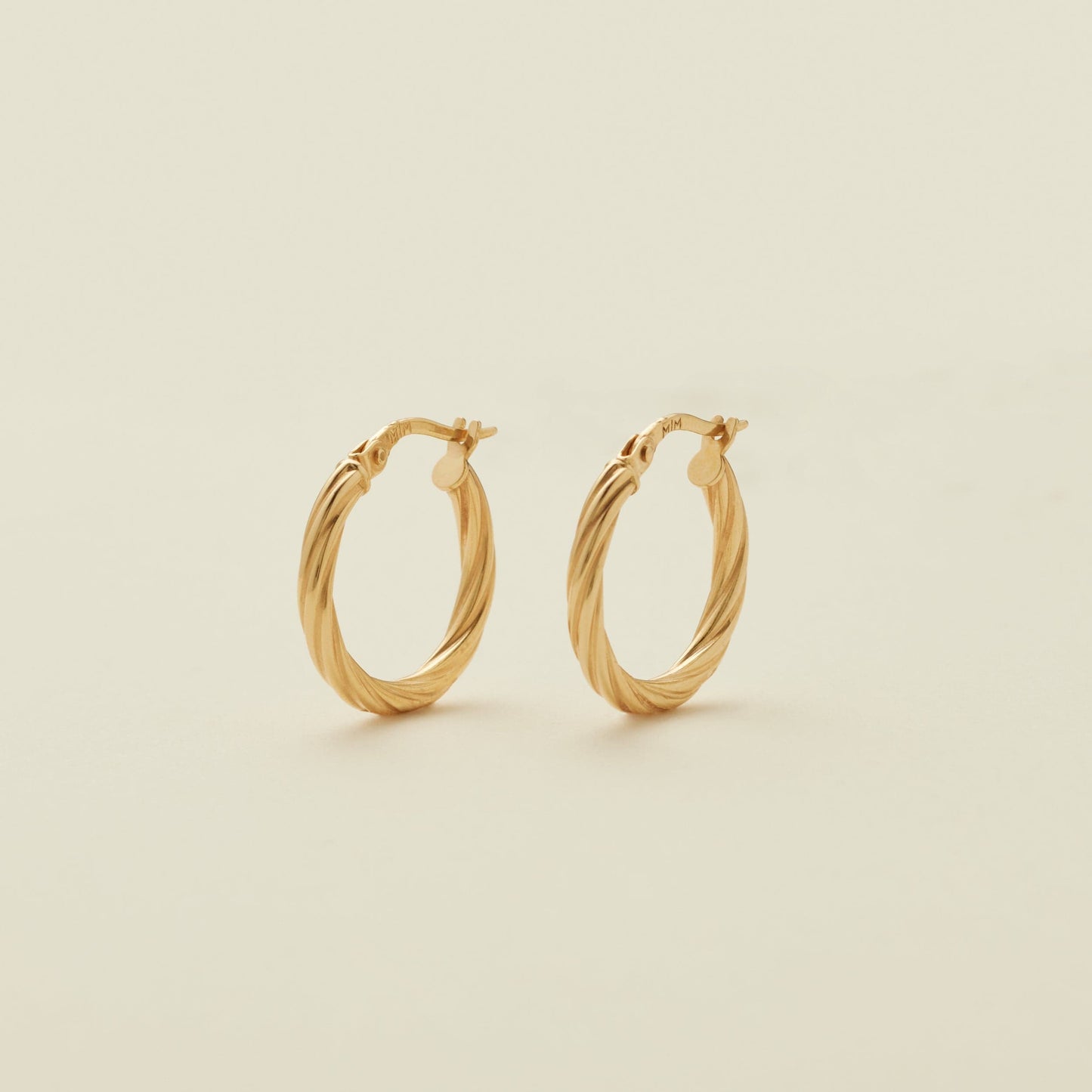 14k Twisted Hoop Earrings
