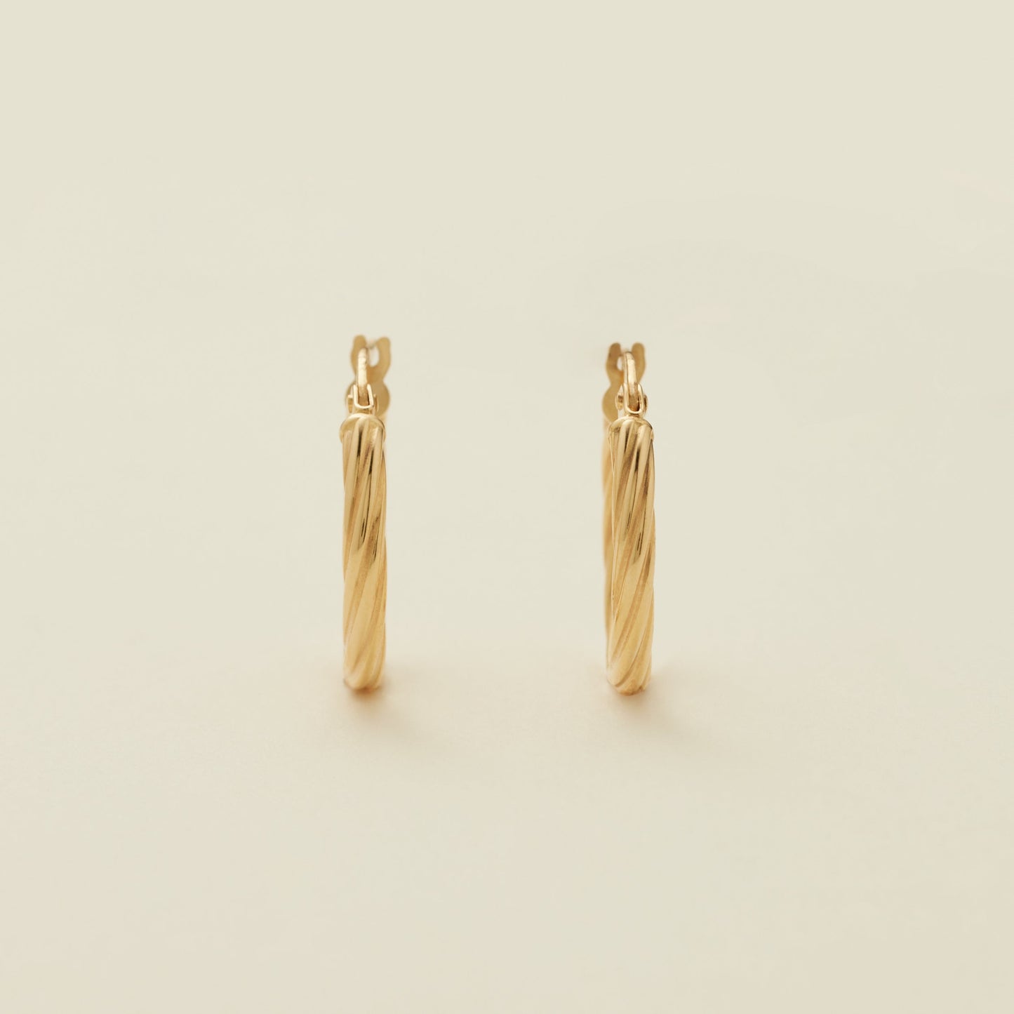 14k Twisted Hoop Earrings