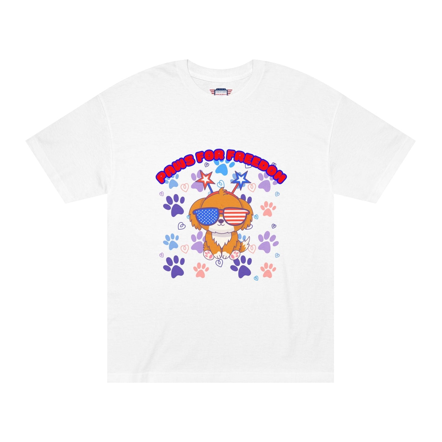 'Paws for Freedom' Unisex Classic Tee - Celebrate Pets & Patriotism