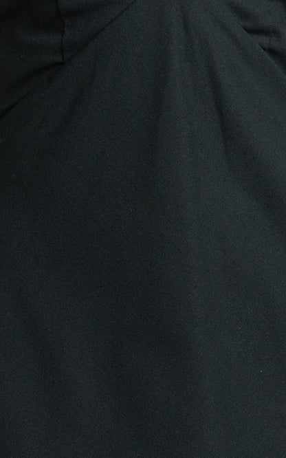 Hinata Maxi Dress - Linen Blend Slip Dress in Black