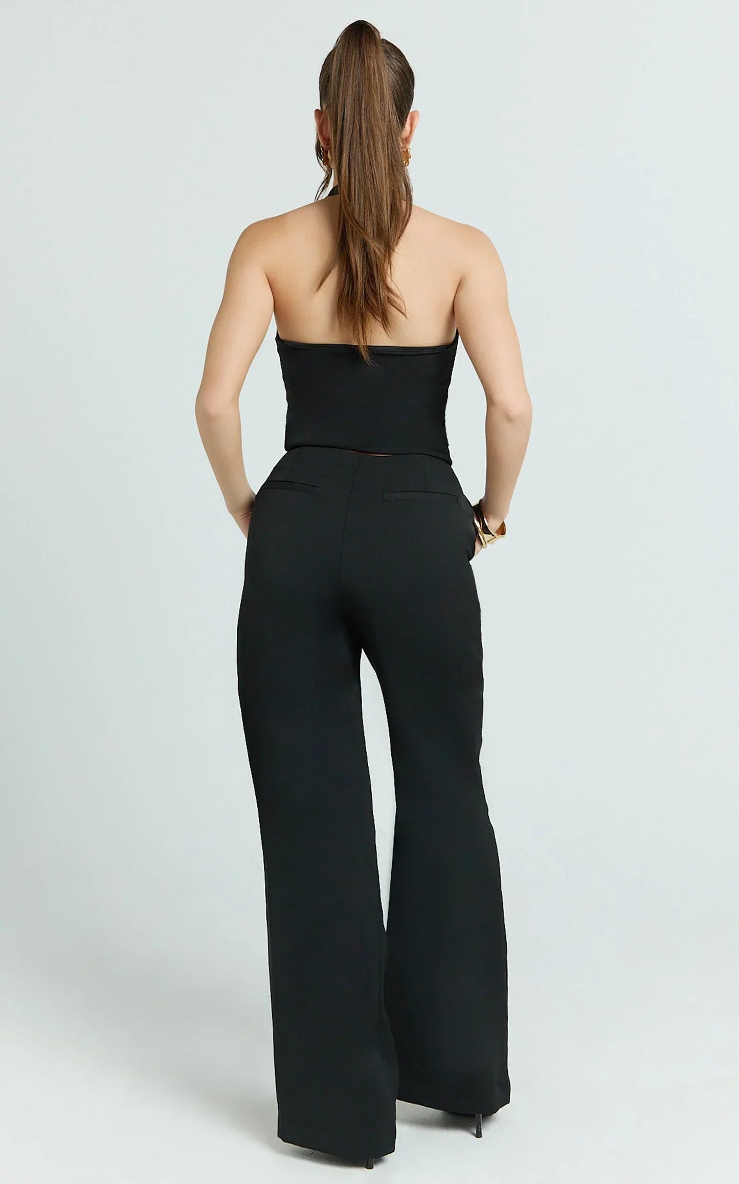 Frances Pants - Low Rise Relaxed Fit Pants in Black