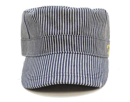 Studio D'artisan Hickory Work Cap Men's Adjustable Flat Top Railroad Engineer Hat 7222H