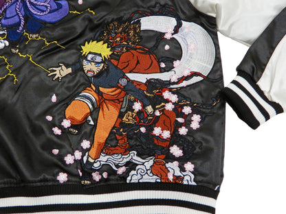 Naruto Jacket Men's Japanese Souvenir Jacket Naruto Shippuden Sukajan 9001823 Black/Off