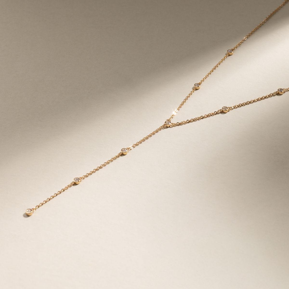 CZ Poppy Lariat Necklace | Final Sale