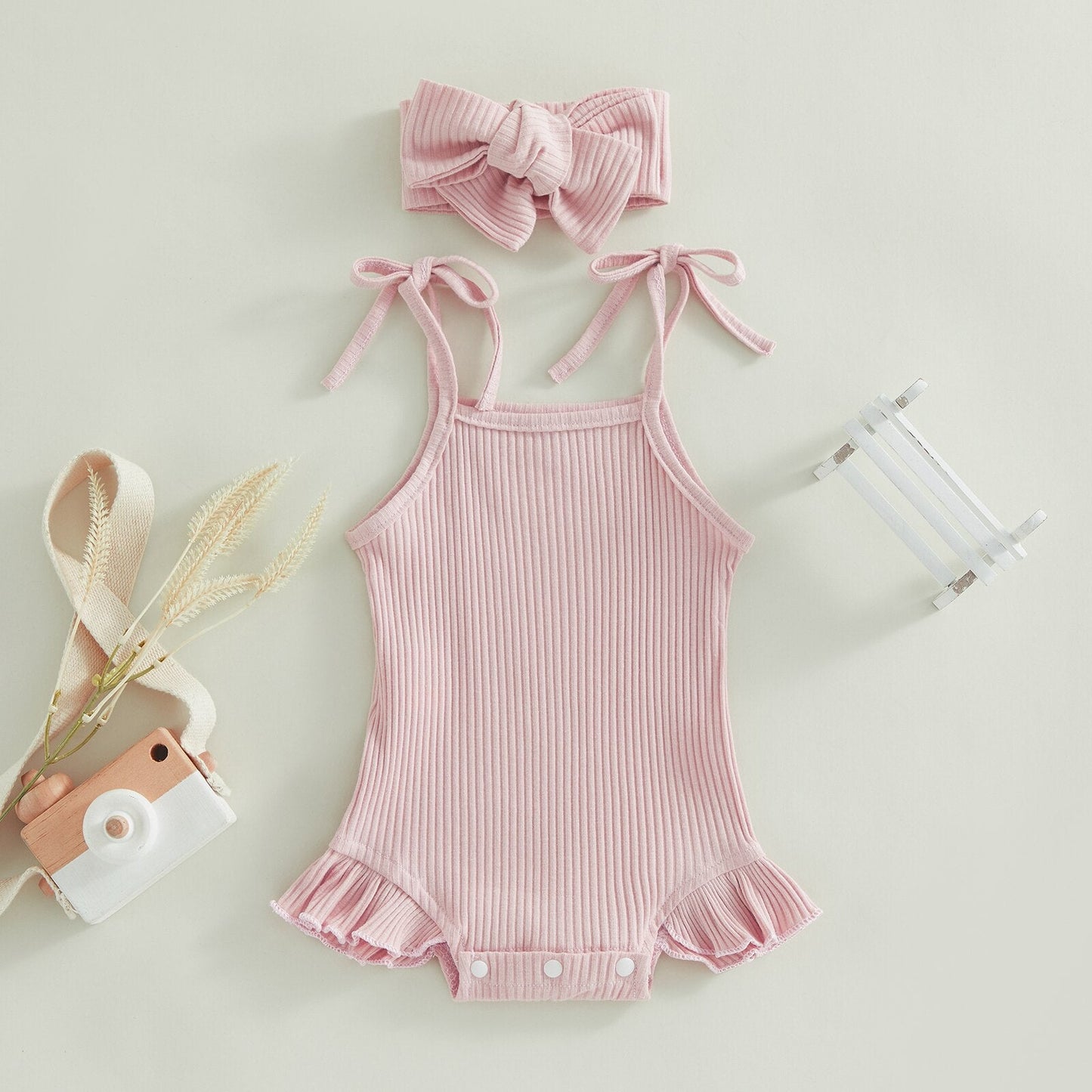 SOPHIE Summer Ruffle Onesie with Headband