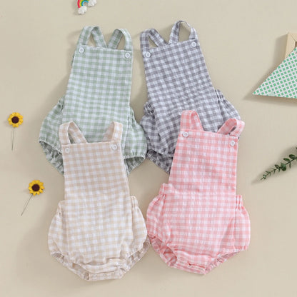 PAULINA Checkered Romper