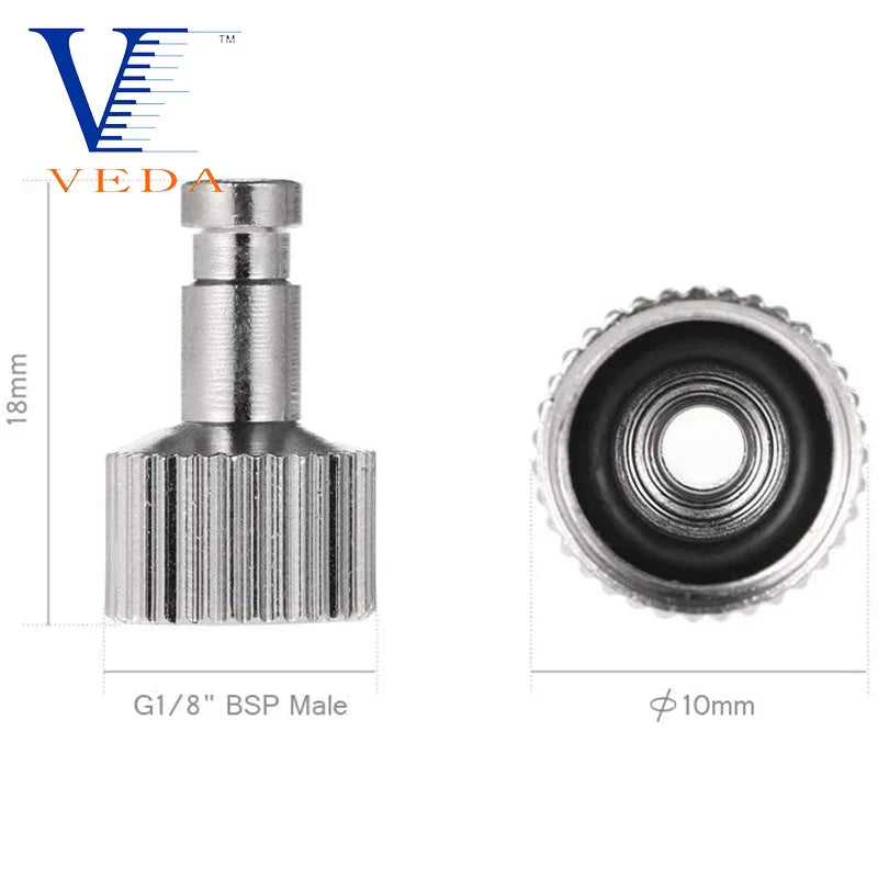 1/2/5Pcs Airbrush Quick Release Plug Coupling Disconnect Coupler Release Adapters with 1/8"Male Fitting Airbrush Accessories