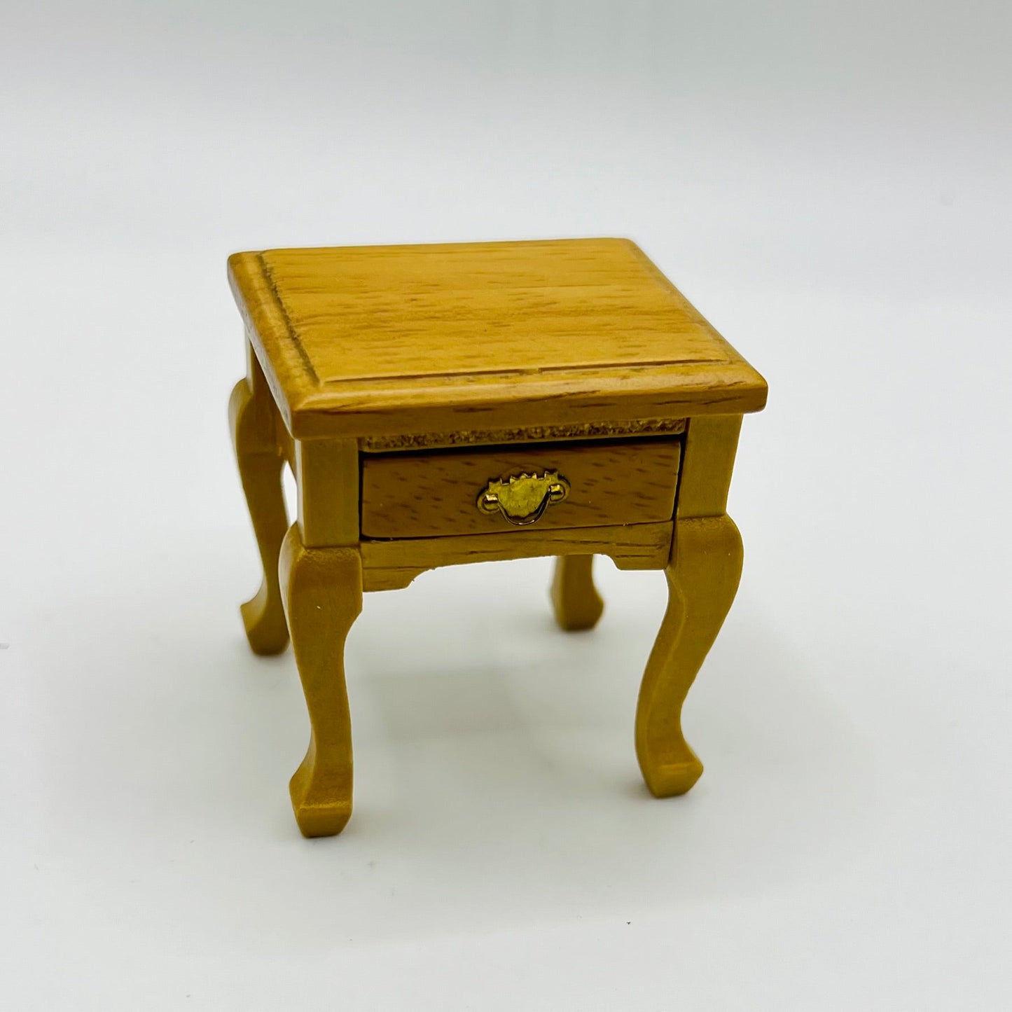 Square End Table - Oak - 1/12 Scale Dollhouse Miniature