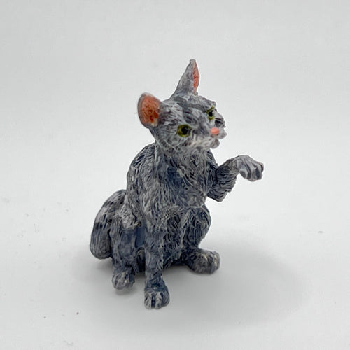Grey Cat - 1/12 Scale Dollhouse Miniature
