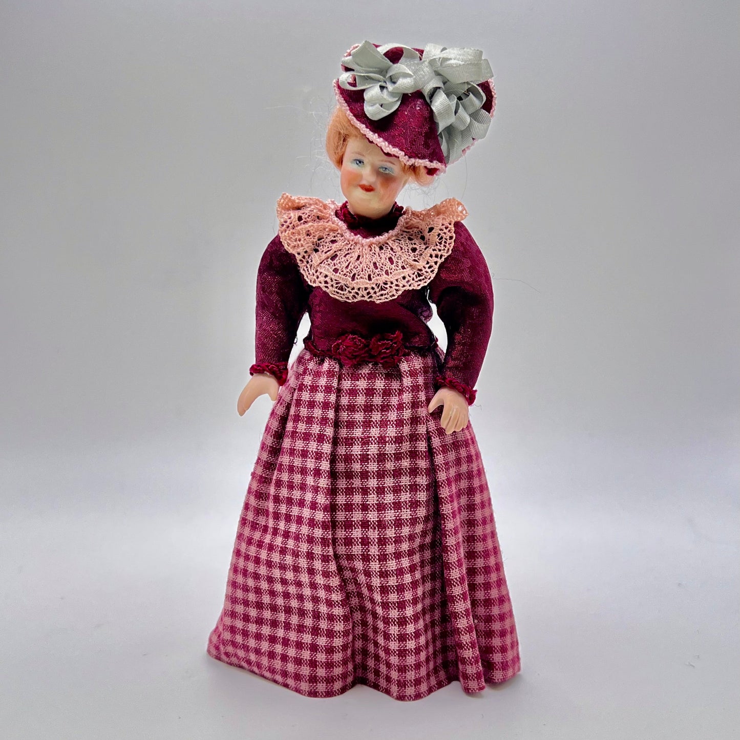 Porcelain Doll - Hand Painted Face - 1/12 Scale Dollhouse Miniature
