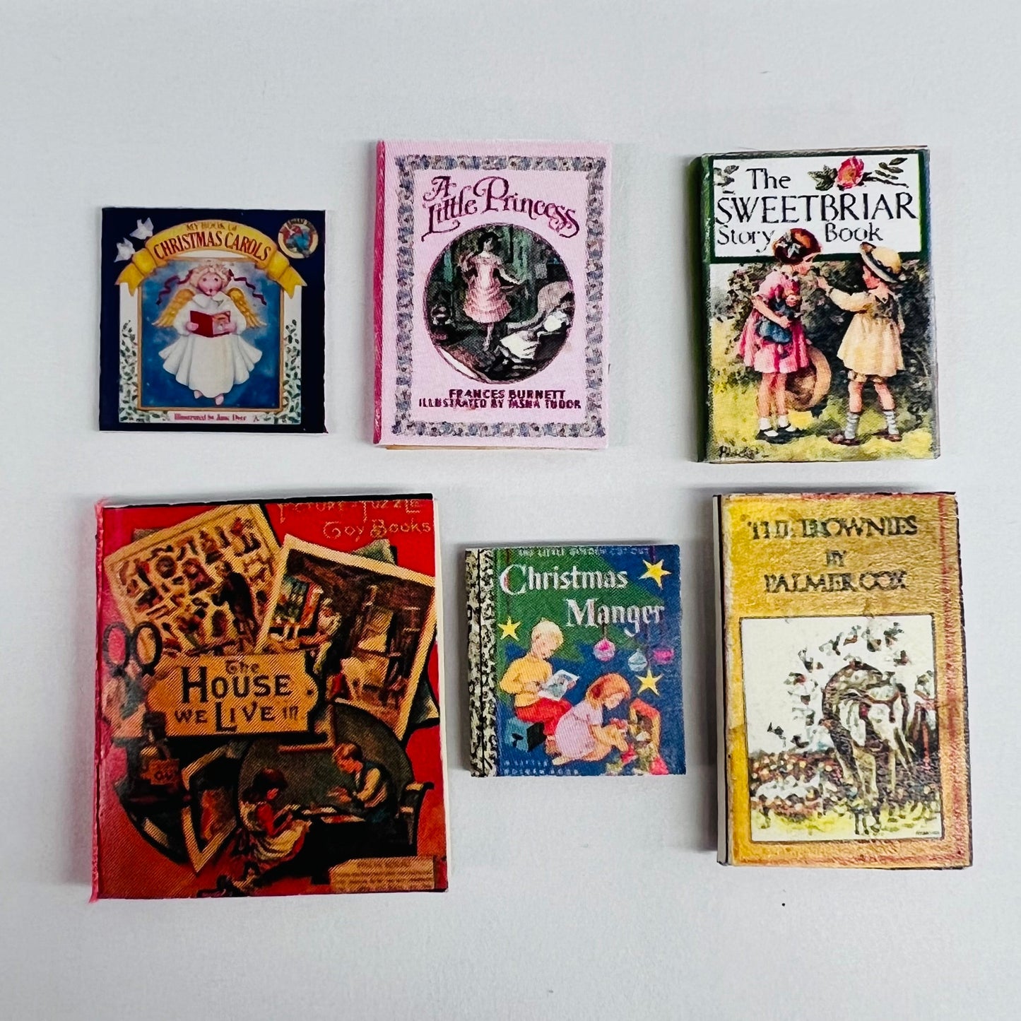 Story Books - Set of 6 - 1/12 Scale Dollhouse Miniature