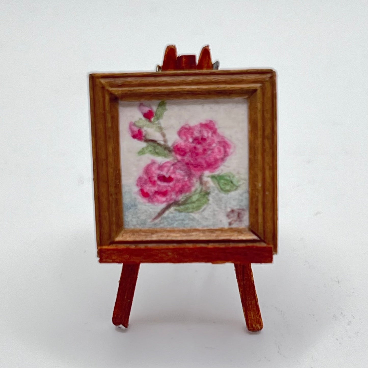 Pink Flowers by Sherry Parker - 1/12 Scale Dollhouse Miniature