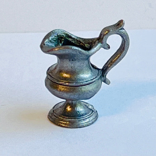 Antiqued Pitcher - Pewter - 1/12 Scale Dollhouse Miniature