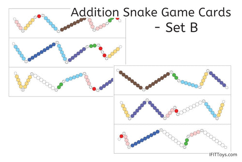 Addition Snake Game Cards - Set B (PDF)