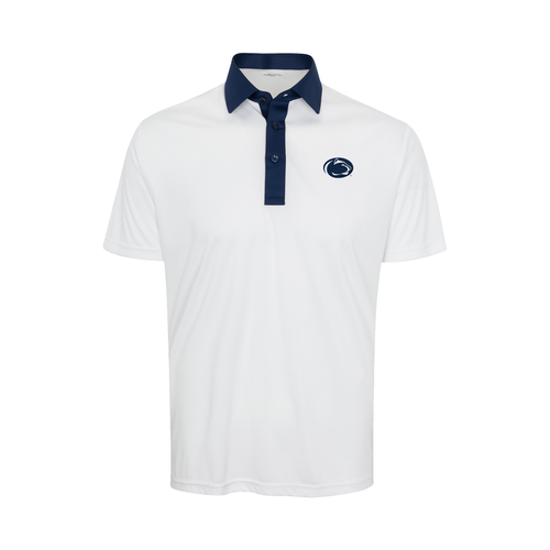 Penn State Semi-Spread Collar Polo White/Navy Accent