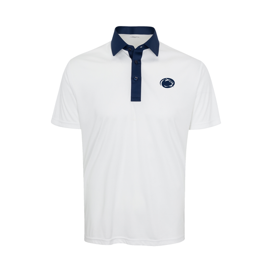 Penn State Semi-Spread Collar Polo White/Navy Accent
