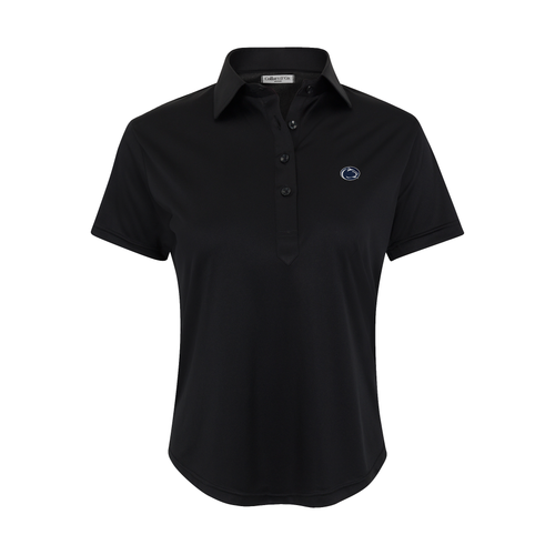 Penn State Women's Cap Sleeve Semi Spread Polo Black