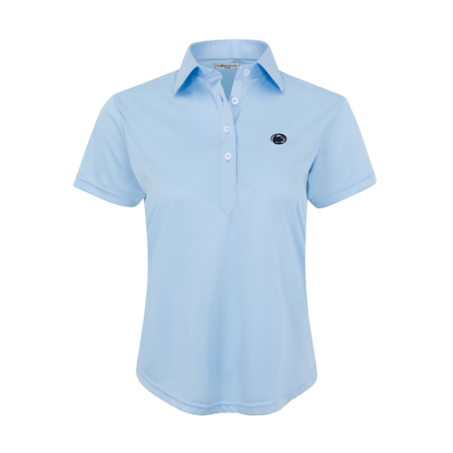 Penn State Women's Cap Sleeve Semi Spread Polo Sky Blue