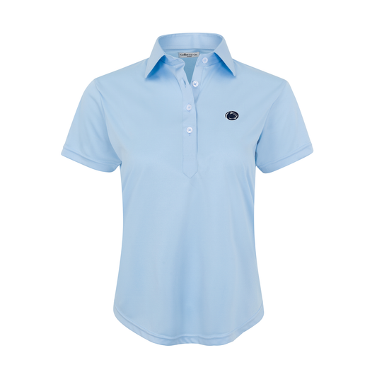 Penn State Women's Cap Sleeve Semi Spread Polo Sky Blue
