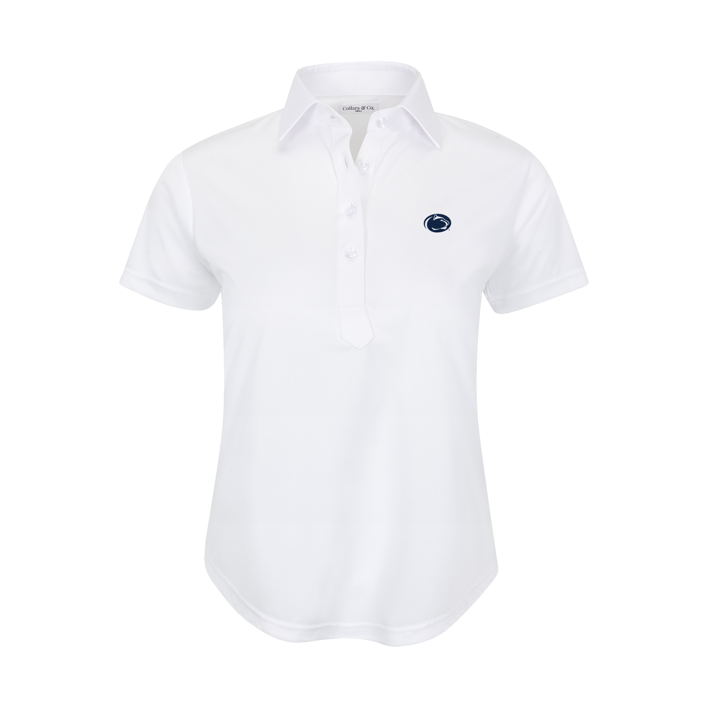 Penn State Women's Cap Sleeve Semi Spread Polo White