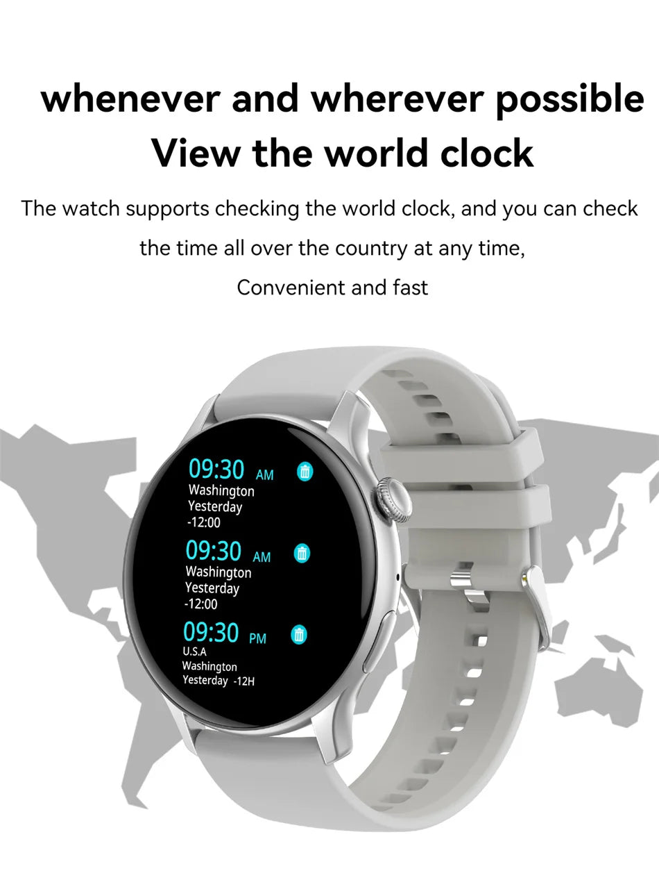 2026 NFC Smart Watch Amoled HD GPS Track Sports Heart Rate Bluetooth Call Waterproof Ladies Women Smartwatch For Women's Gift