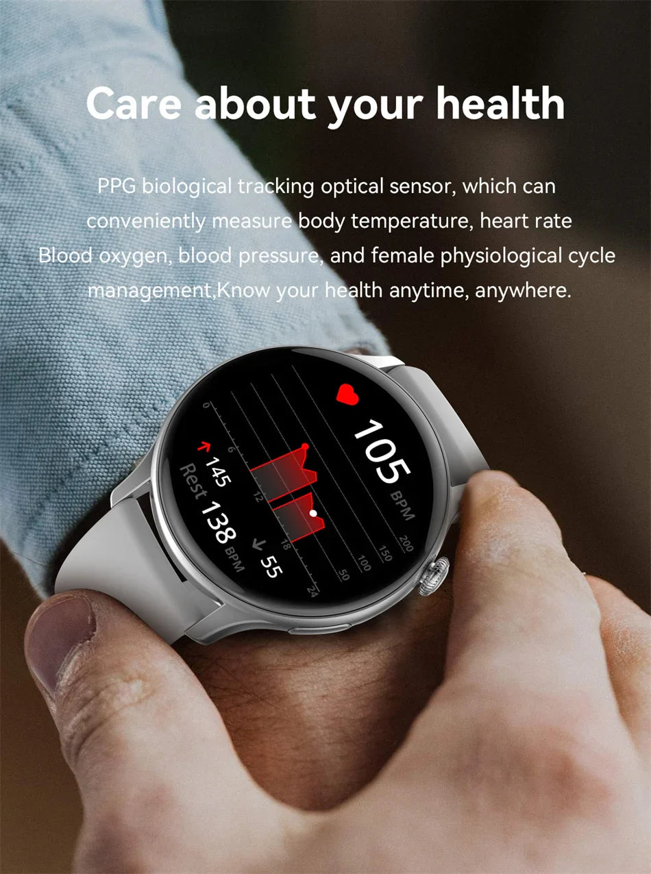 2026 NFC Smart Watch Amoled HD GPS Track Sports Heart Rate Bluetooth Call Waterproof Ladies Women Smartwatch For Women's Gift