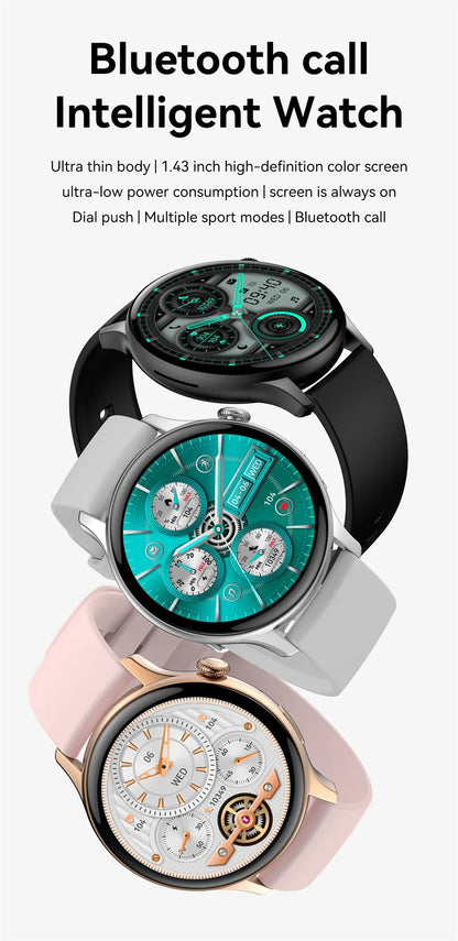 2026 NFC Smart Watch Amoled HD GPS Track Sports Heart Rate Bluetooth Call Waterproof Ladies Women Smartwatch For Women's Gift