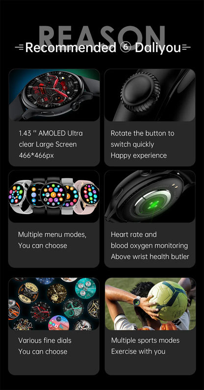 2026 NFC Smart Watch Amoled HD GPS Track Sports Heart Rate Bluetooth Call Waterproof Ladies Women Smartwatch For Women's Gift