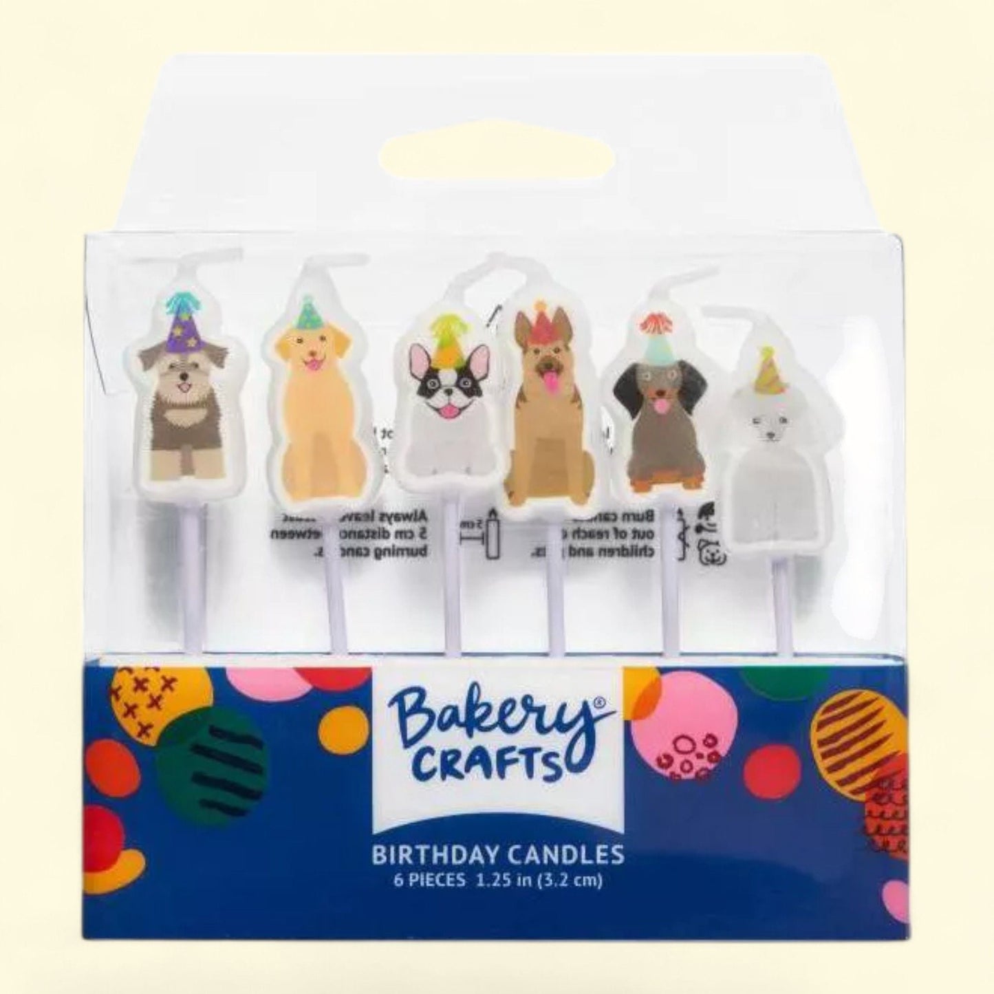 Bakery Crafts Party Dogs Candles, 6pc