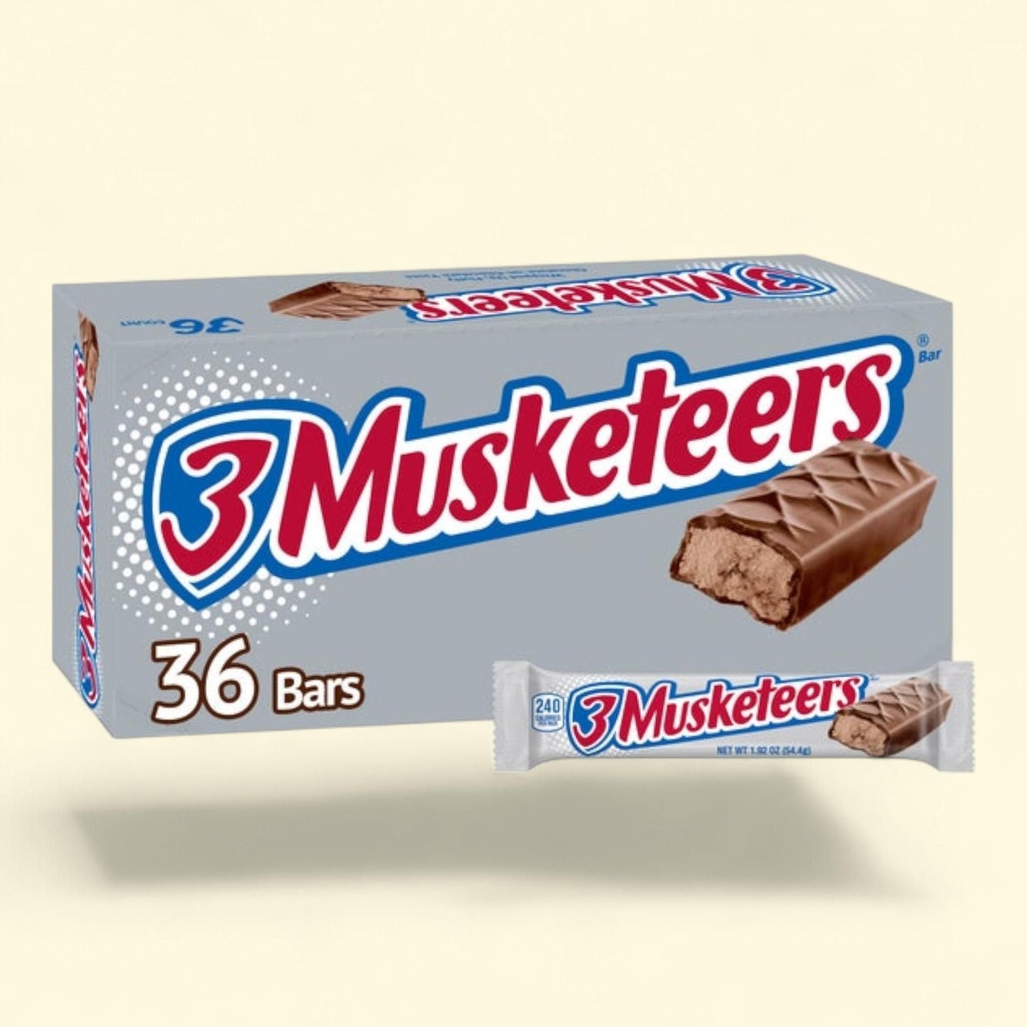 3 Musketeers Chocolate Candy Bar, 1.92 oz, 36-count
