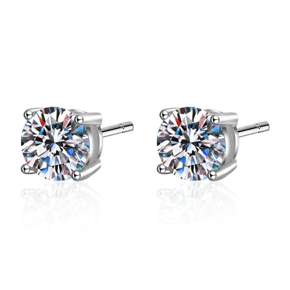 2.0ct Moissanite Stud Earrings in 925 Sterling Silver
