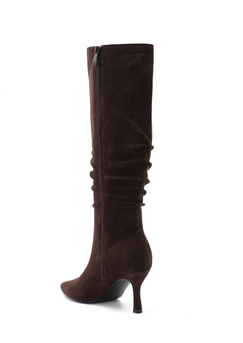 Chantel Brown Slouchy Suede Boots