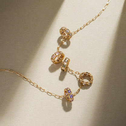 January Birthstone Spacer Charm