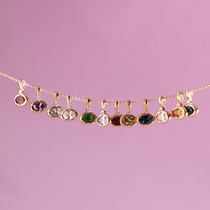September Oval Birthstone Charm