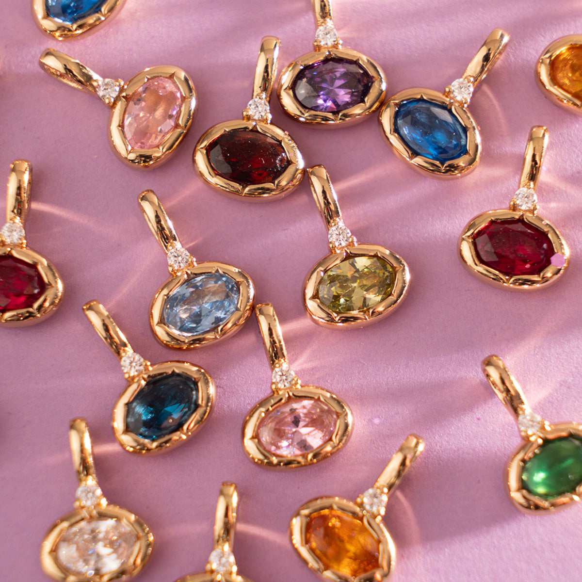September Oval Birthstone Charm