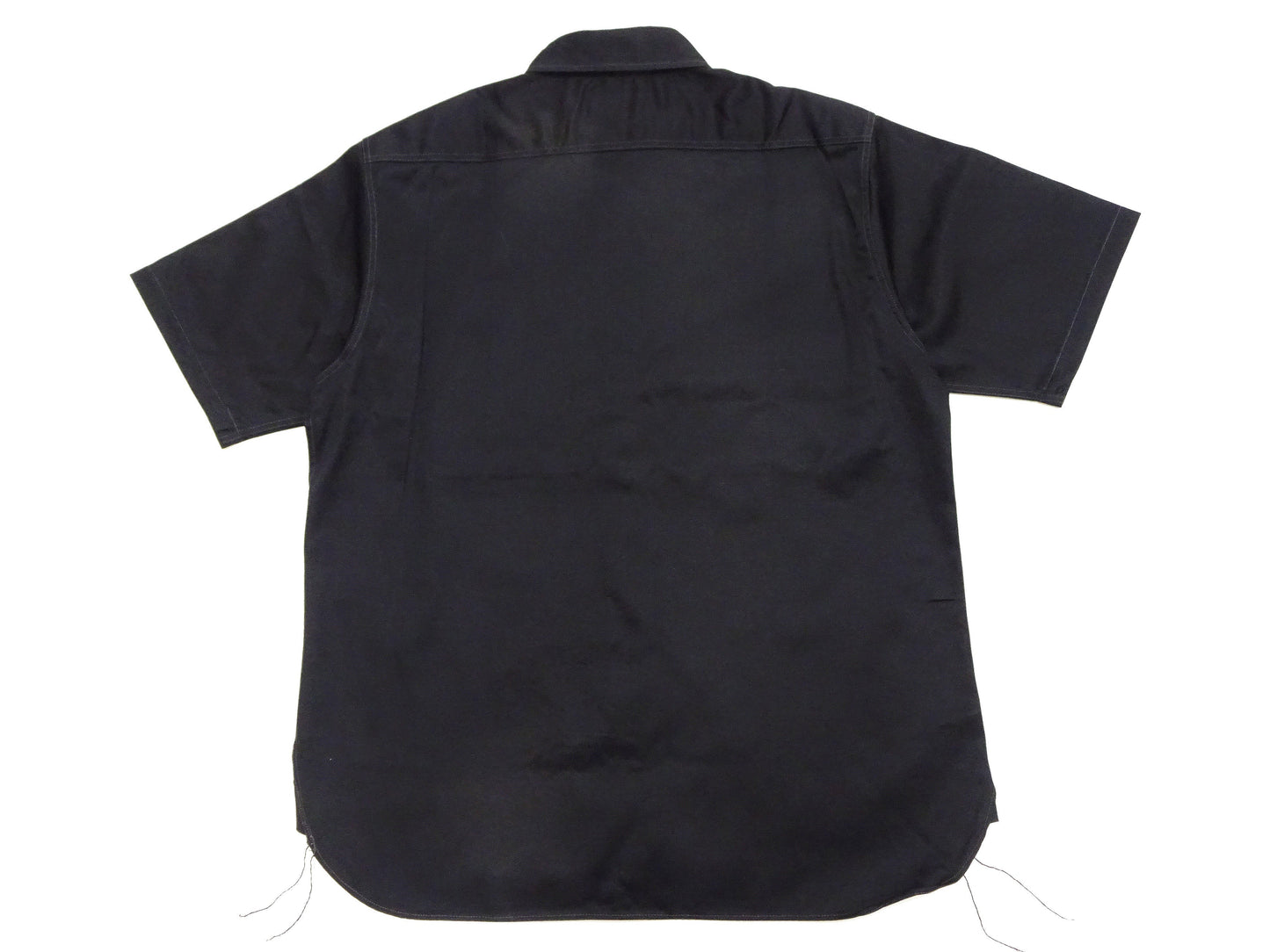 Buzz Rickson Herringbone Work Shirt - Men's Casual Military-Inspired Solid HBT Short-Sleeve Button-Up Shirt BR39530 119) Black