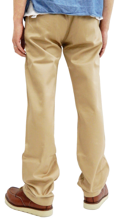 Buzz Rickson's Men's Original Spec Chinos 8.2 oz. Cotton Twill High-Rise Slimmer Straight Fit Military Chino Trousers with Zipper Fly Made in Japan (BR40025, 01 Beige, One Wash)