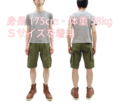 Buzz Rickson Men's Cargo Shorts - Reproduction of Civilian Reinterpretation of U.S. Army Vietnam Tropical Jungle Fatigue Trousers BR52550 Olive