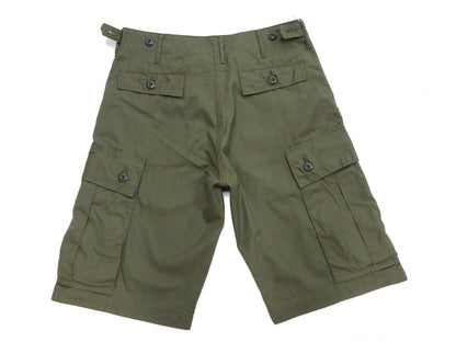 Buzz Rickson Men's Cargo Shorts - Reproduction of Civilian Reinterpretation of U.S. Army Vietnam Tropical Jungle Fatigue Trousers BR52550 Olive