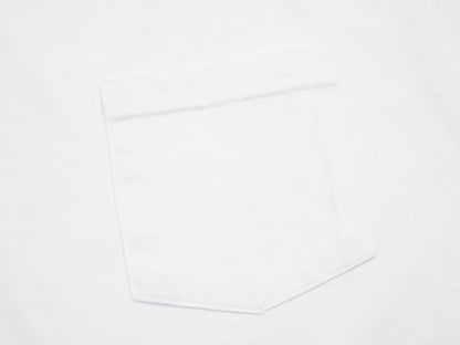 Buzz Rickson Men's Plain Short Sleeve Pocket T-Shirt, Made in USA, 6 oz. Ring-Spun Cotton Tubular-Knit Jersey Tee (BR78711 101 White)